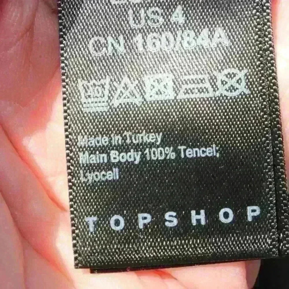 TOPSHOP Gray Button Up Relaxed Fit Top Collar Pockets Roll Tab Sleeve Women S - Picture 5 of 9